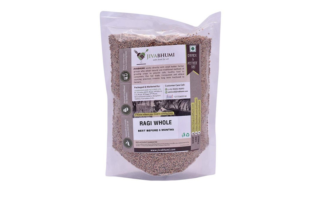 JivaBhumi Ragi Whole    Pack  1 kilogram